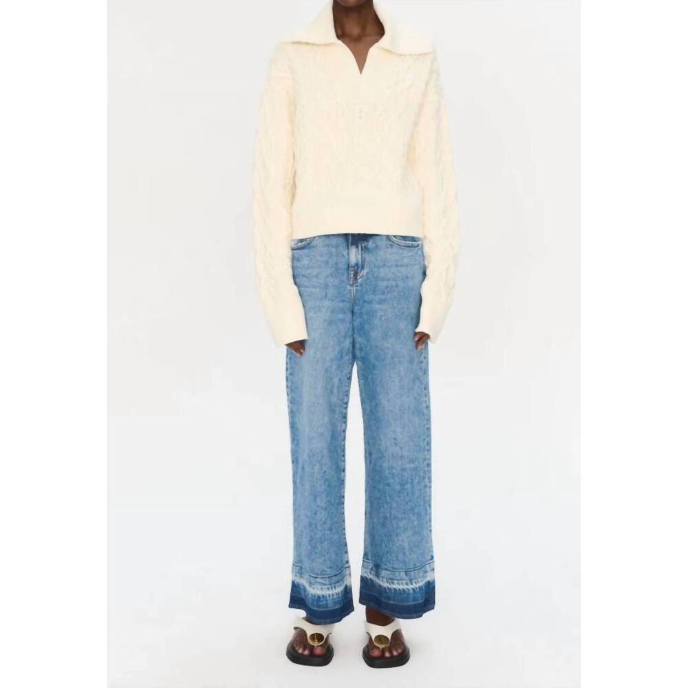 NEW SIMKHAI kate polo sweater in ivory
